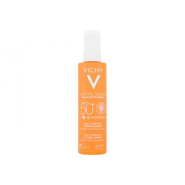 Vichy Capital Soleil Cell Protect Water Fluid Spray  200Ml   Spf50 Unisex (Losion Za Tijelo Od Sunca)