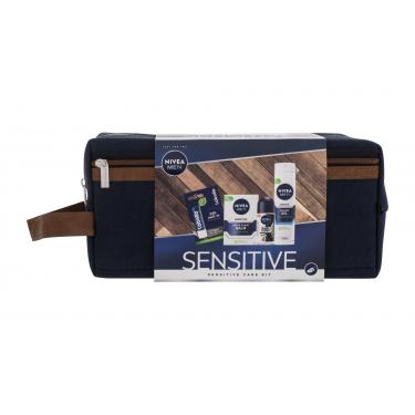 Nivea Men Sensitive  Aftershave Balm 100 Ml + Shaving Gel 200 Ml + Antiperspirant Invisible For Black & White Original 50 Ml + Labello Active For Men 4,8 G + Bag 100Ml    Muški (Aftershave Balm)