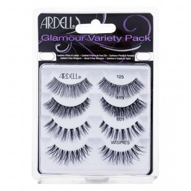 Ardell Glamour 105 1 Pair Of Lashes + 1 Pair Of Lashes Glamour 415 + 1 Pair Of Lashes Glamour 601 + 1 Pair Of Lashes Glamour Wispies 1Pc Black   Ženski (Umjetne Trepavice)