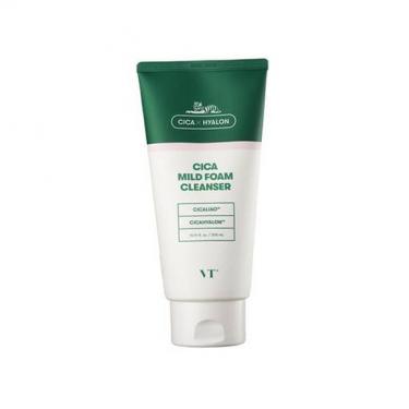 VT Cosmetics Cica Mild Foam Cleanser      300ml(Cleansing Mousse) Unisex
