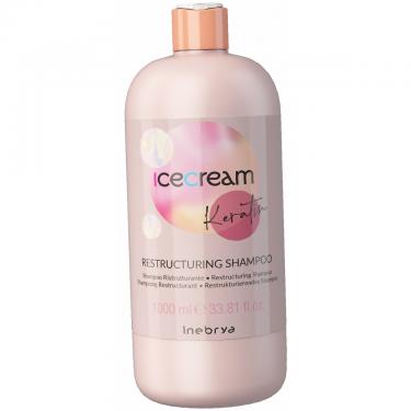 Inebrya Ice Cream Keratin 1000Ml Restructuring Shampoo   (Shampoo) Unisex  