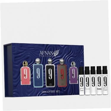 Afnan Discovery Set 9pm   EDP 9pm 2 ml + EDP 9pm Rebel 2 ml + EDP 9pm Femme 2 ml + EDP 9am Femme 2 ml + EDP 9am Dive 2 ml Eau de Parfum  2ml(Eau de Parfum) Ženski