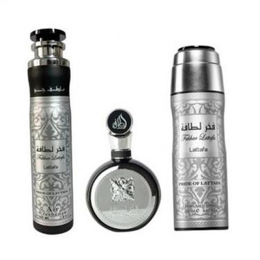 Lattafa Fakhar Lattafa Black   EDP 100 ml + Deodorant 200 ml + Air Freshener 300 ml Housing Spray and Diffuser  100ml(Eau de Parfum) Muški