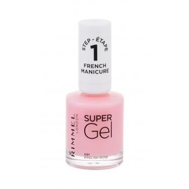 Rimmel London Super Gel French Manicure Step1  12Ml 091 English Rose   Ženski (Lak Za Nokte)