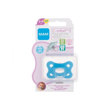Mam Comfort 2 Silicone Pacifier 1Pc  K  (Soother) 2-6m Blue 