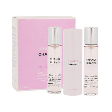 Chanel Chance Eau Tendre  20Ml  Twist And Spray 3X 20 Ml Ženski (Eau De Toilette)