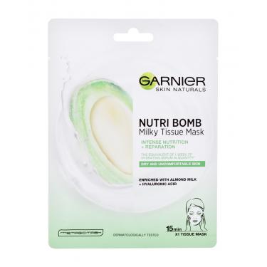 Garnier Skin Naturals Nutri Bomb Almond Milk + Hyaluronic Acid  1Pc    Ženski (Maska Za Lice)