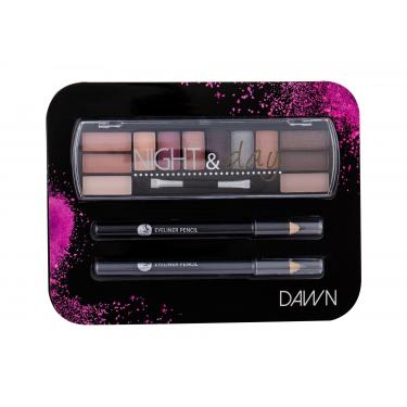2K Night & Day  Eye Shadow Palette 8,16 G + Eyeliner Pencil 0,6 G Black + Eyeliner Pencil 0,6 G Grey 8,16G Dawn   Ženski (Sjenilo Za Oci)