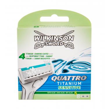 Wilkinson Sword Quattro Titanium Sensitive  8Pc    Muški (Zamjenska Oštrica)