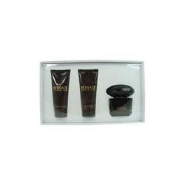 Versace Crystal Noir 90Ml Edt 90Ml + 100Ml Body Lotion + 100Ml Shower Gel   Ženski (Eau De Toilette)