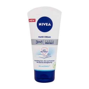 Nivea Care & Protect 3In1  75Ml    Ženski (Krema Za Ruke)