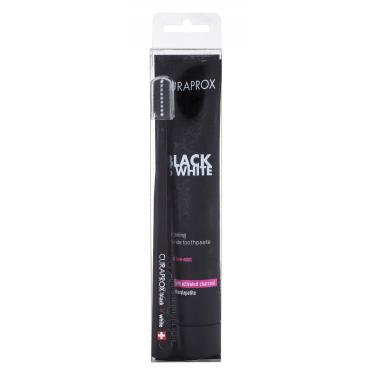 Curaprox Black Is White  Tooth Paste Black Is White 90 Ml + Tooth Brush Black Is White 90Ml    Unisex (Pasta Za Zube)