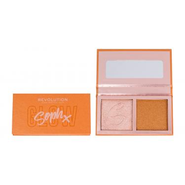 Makeup Revolution London Soph X Face Highlighter Duo  9G Honey Glaze   Ženski (Posvjetljivac)