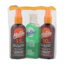 Malibu Dry Oil Spray  Dry Sunbathing Oil Spf15 100 Ml + Dry Sunbathing Oil Spf10 100 Ml + Gel After Tanning Aloe Vera 100 Ml 100Ml   Spf15 Ženski (Losion Za Tijelo Od Sunca)