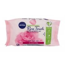 Nivea Rose Touch Micellar Wipes With Organic Rose Water  25Pc    Ženski (Maramice Za Čišćenje)