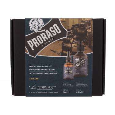 Proraso Azur Lime Special Beard Care Set Beard Shampoo Azur Lime 200 Ml + Beard Oil Azur Lime 30 Ml 200Ml    Muški (Šampon)