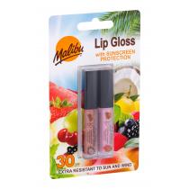 Malibu Lip Gloss  Lip Gloss 1,5 Ml Coconut + Lip Gloss 1,5 Ml Strawberry 1,5Ml   Spf30 Ženski (Sjajilo Za Usne)