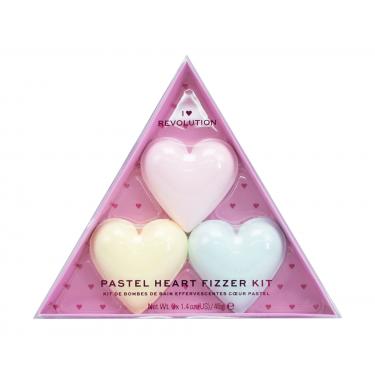 I Heart Revolution Heart Pastel Bath Fizzer Kit Heart Bath Fizzer 40 G + Heart Bath Fizzer 40 G Passion Fruit + Heart Bath Fizzer 40 G Lemon 40G Strawberry   Ženski (Fizzer Za Kupanje)