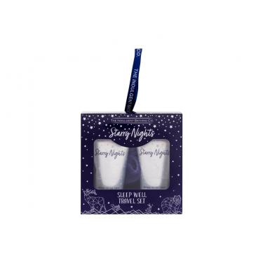 The Indulgent Bathing Co. Starry Nights Sleep Well Travel Set 50Ml Lavender And Lime Flower Body Lotion 50 Ml + Lavender & Lime Flower Body Wash 50 Ml + Luxury Shower Puff 1 Pc Ženski  Bathroom Accessory(Body Lotion)  