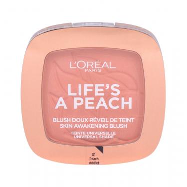 L'Oréal Paris Wake Up & Glow Life´S A Peach  9Ml 01 Peach Addict   Ženski (Rumenilo)