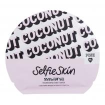 Pink Selfie Skin Coconut Oil Sheet Mask  1Pc    Ženski (Maska Za Lice)
