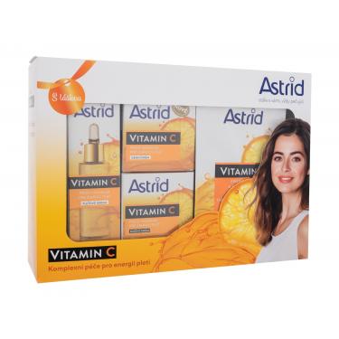 Astrid Vitamin C  Vitamin C Serum 30 Ml + Vitamin C Day Cream 50 Ml + Vitamin C Night Cream 50 Ml + Vitamin C Energizing Textile Mask 20 Ml 30Ml    Ženski (Serum Za Kožu)