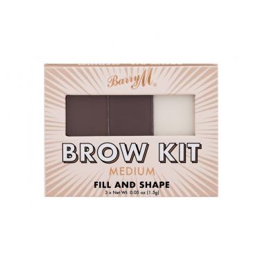 Barry M Brow Kit  4,5G  Ženski  (Set And Pallette For Eyebrows)  Medium