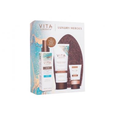 Vita Liberata Luxury Heroes  Fabulous Gradual Self-Tanning Lotion Untinted 200 Ml + Self-Tanning Mist Tinted 200 Ml Medium + Body Blur Body Makeup 30 Ml Medium + Application Glove 1 Pc 200Ml    Ženski (Proizvod Za Samotamnjenje)