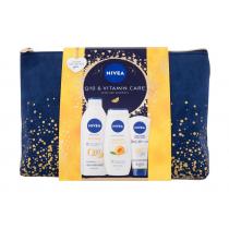 Nivea Q10   Body Lotion Q10 Vitamin C Firming 400 Ml + Shower Gel Apricot & Apricot Seed Oil 250 Ml + Hand Cream Q10 Anti-Age 100 Ml + Cosmetic Bag Cosmetic Bag 2620000101 400Ml W (Body Lotion) & Vitamin Care