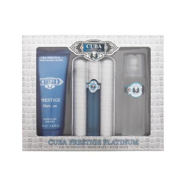 Cuba Prestige Platinum   EDT 90 ml + Shower Gel 200 ml + After Shave Lotion 100 ml Aftershave Water  90ml(Eau de Toilette) Muški