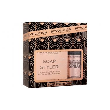 Makeup Revolution London Soap Styler+ Duo 50Ml Eyebrow Soap Styler 5 G + Eyebrow Soap Styler Brow Activation Spray 50 Ml Ženski  (Eyebrow Gel And Eyebrow Pomade)  