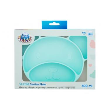 Canpol Babies Silicone Suction Plate 500Ml  K  (Dishes) Turquoise 