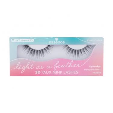 Essence Light As A Feather 3D Faux Mink 1Pc  Ženski  (False Eyelashes) 01 Light Up Your Life 