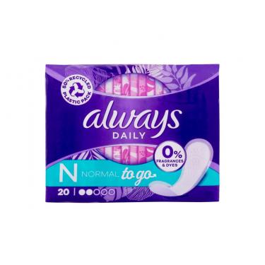 Always Daily  To Go    20Pc Ženski (Pantyliner) Normal