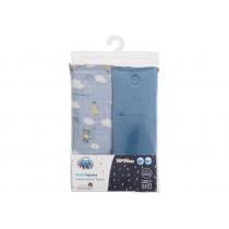Canpol Babies Bonjour Paris Muslin Squares Diapers 2Pc  K  (Cloth Diaper) Blue 