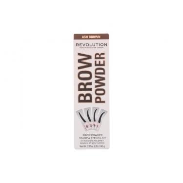 Makeup Revolution London Brow Powder Stamp & Stencil  0,65G Ash Brown   Ženski (Puder Za Obrve)