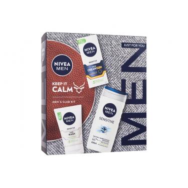 Nivea Men Sensitive   Men Sensitive Face Cream Spf15 75 Ml + Men Sensitive Face Wash 100 Ml + Men Sensitive Soothing Bamboo Extract Shower Gel 250 Ml Cleansing Gel 2M00000101 75Ml M (Day Cream) Keep It Calm