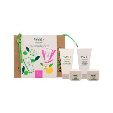 Shiseido Waso Essentials On The Go Facial Cream Shikulime 15 Ml + Cleansing Facial Gel Waso Shikulime 30 Ml + Night Facial Mask Waso Yuzu-C 15 Ml + Peeling Mask Waso Satocane 30 Ml + Cosmetic Bag 15Ml    Ženski (Dnevna Krema)