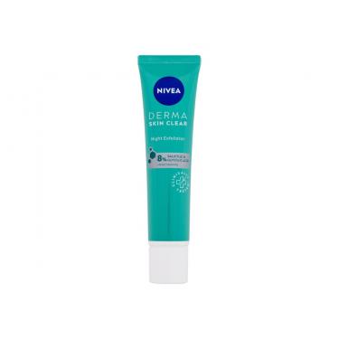 Nivea Derma Skin Clear Night Exfoliator 40Ml  Ženski  (Peeling)  