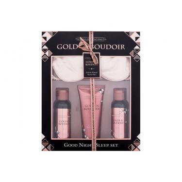 The Indulgent Bathing Co. Golden Boudoir Good Night Sleep Set 100Ml Salted Caramel Body Lotion 100 Ml + Salted Caramel Bath Cream 100 Ml + Salted Caramel Shower Cream 100 Ml + Satin Sleep Mask 1 Pc Ženski  Extra(Body Lotion)  