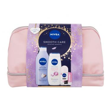 Nivea Smooth Care   Body Lotion Smooth Sensation 400 Ml + Shower Cream Diamond & Argan Oil 250 Ml + Antiperspirant Invisible Black & White Clear 50 Ml + Labello Soft Rosé 4,8 G + Cosmetic Bag Cosmetic Bag 2620000101 400Ml W (Body Lotion) Skincare Moments