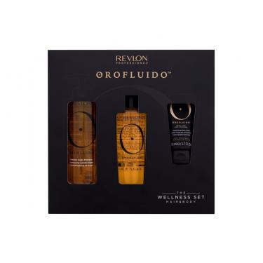 Revlon Professional Orofluido The Wellness Set 100Ml Orofluido Elixir Hair Oil 100 Ml + Orofluido Shampoo 240 Ml + Orofluido Moisturizing Body Cream 50 Ml Ženski  Shampoo(Hair Oils And Serum)  